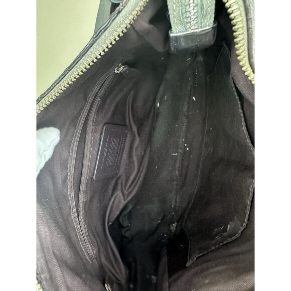 DAMAGED - Coach Rori Silver Stone Gray Granite Pebbled Leather Shoulder C2853 - Picture 11 of 12